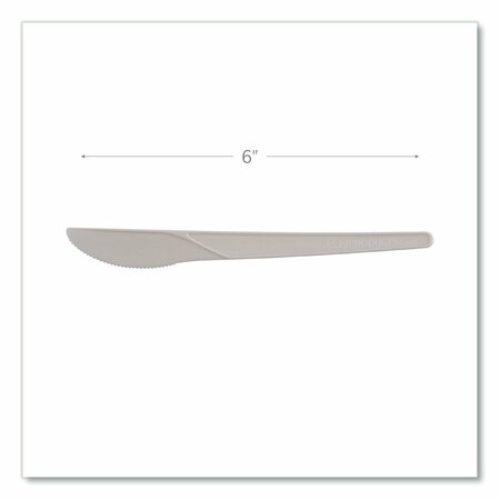 Eco-Products Plantware Compostable Cutlery, Knife, 6 in., White, 1000PK EP-S011-W